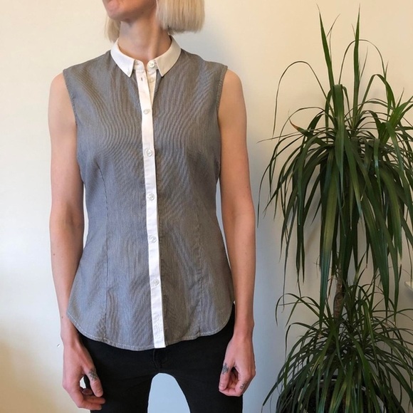 Ben Sherman harrower Sleeveless Button-Up Top S NWT - Picture 5 of 7